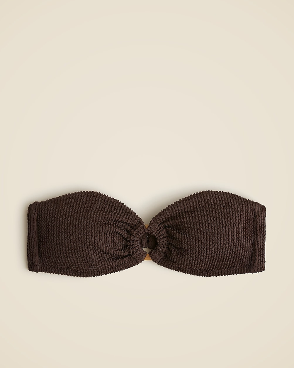 O-ring bandeau bikini top in scrunchie | J. Crew US