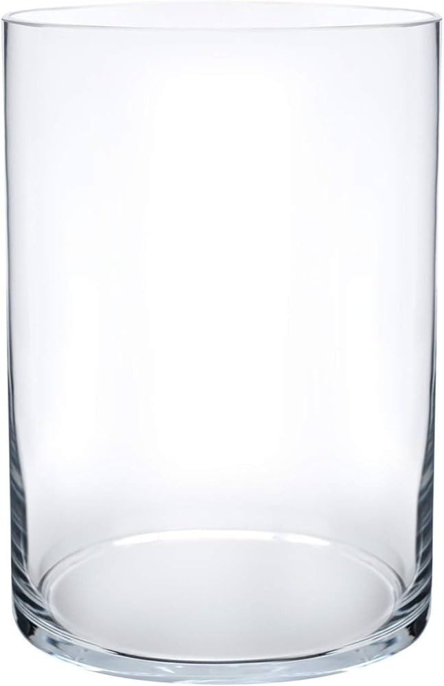 Royal Imports Flower Glass Vase Decorative Centerpiece for Home or Wedding - Cylinder Shape, 8" T... | Amazon (US)