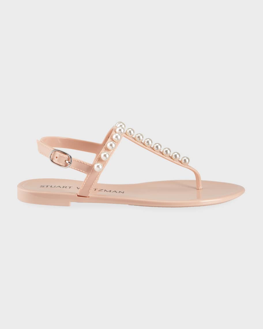 Goldie Pearly Stud Jelly Sandals | Neiman Marcus