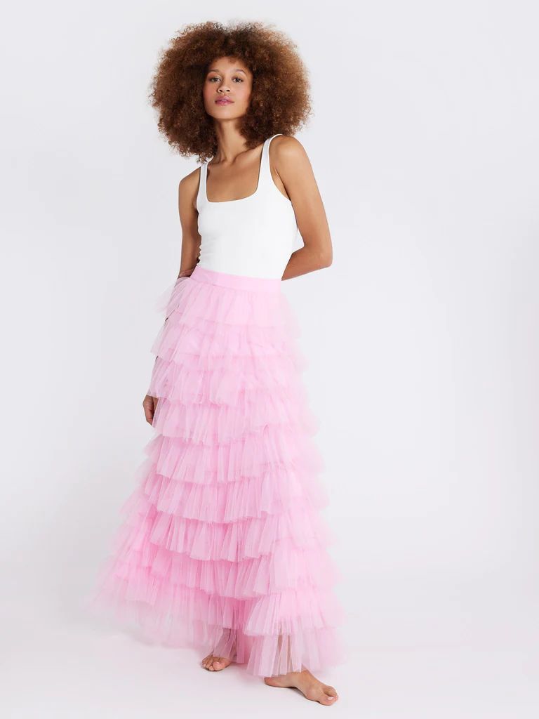 Shop Mille - Lulu Skirt in Bubblegum Tulle | Mille
