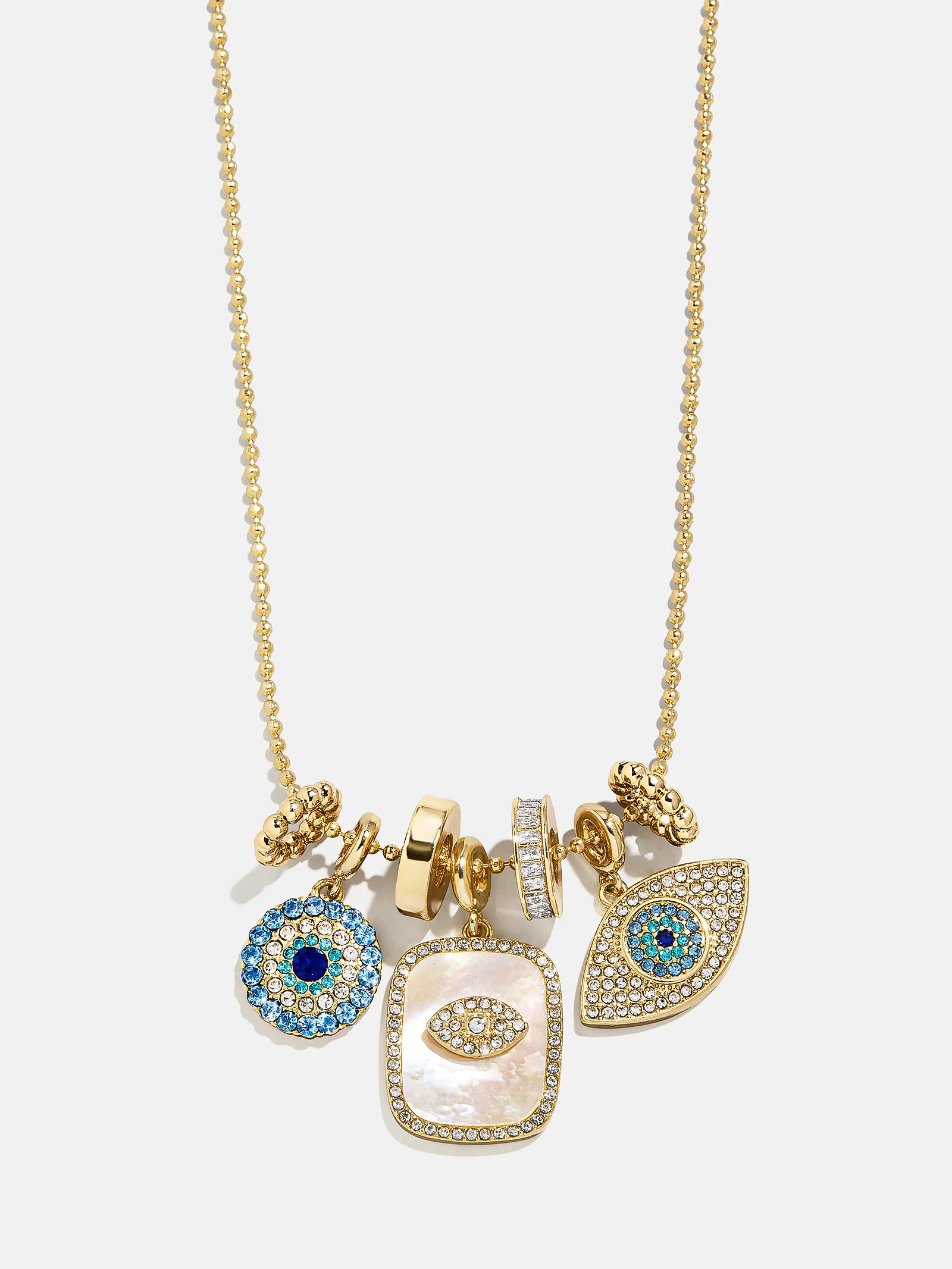 Evil Eye Charm Necklace - Gold/Pavé | BaubleBar (US)