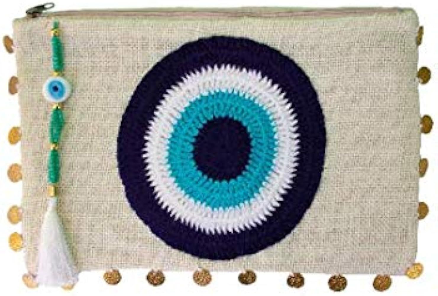 Evil Eye Eco Friendly Jute Handbag | Amazon (US)