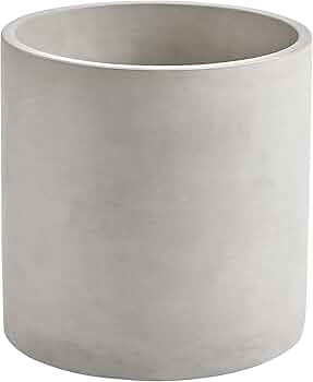 Plant Pots, 4.7 Inch Planters for Indoor Plants, Grey Cement Flower Pot with Drain Hole, Modern C... | Amazon (US)