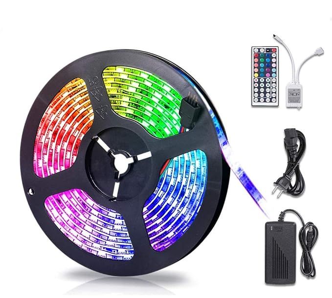 LED Strip Lights,16.4ft RGB LED Light Strip 5050 LED Tape Lights, Waterproof Color Changing Rope ... | Amazon (US)