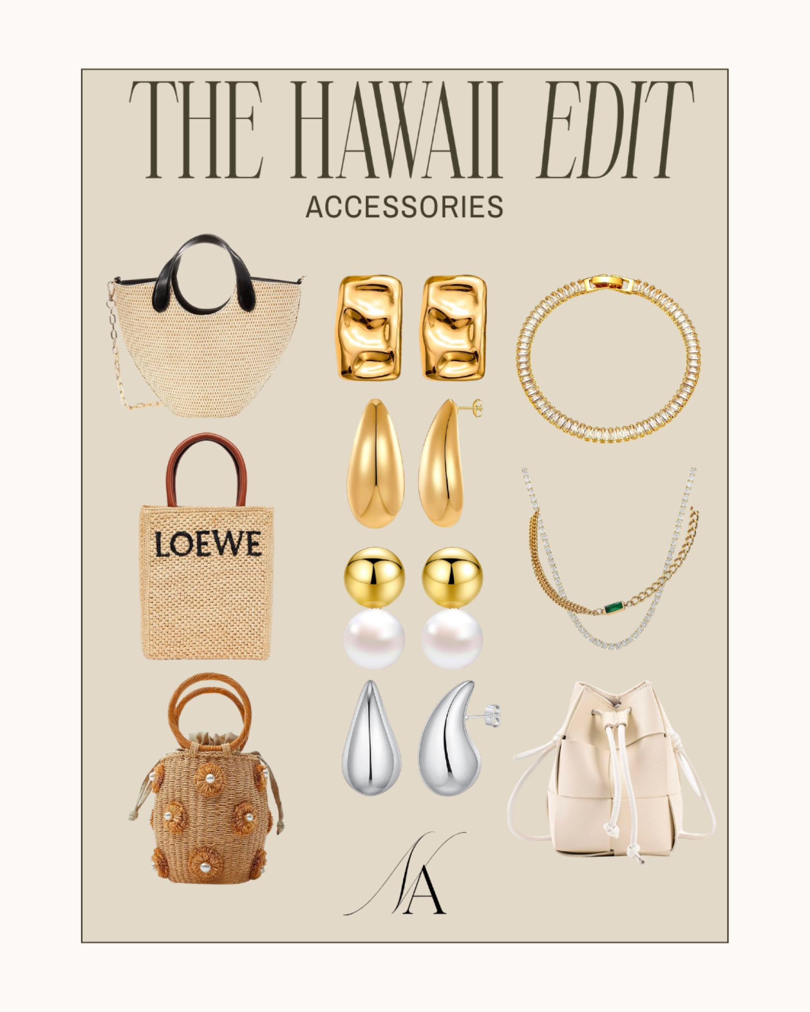 The Hawaii Edit 🌴 accessories for Hawaii, beach bags, earrings, necklaces, bracelets #neutrallyashlan #hawaii  

#LTKstyletip #LTKSeasonal