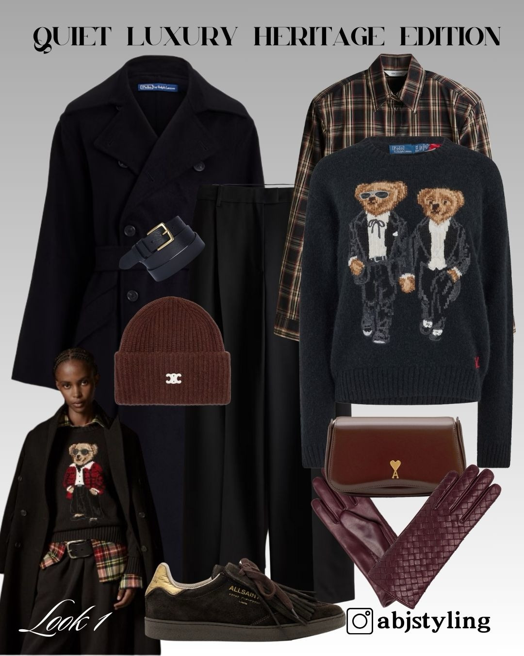 Heritage essentials: tailored coat, wool trousers and the cutest bear-knit for a playful RL twist.
Styling Tip:
Add burgundy gloves or a hat to keep the look classic but rich in tone.

#LTKuk #LTKwinter #LTKstyletip