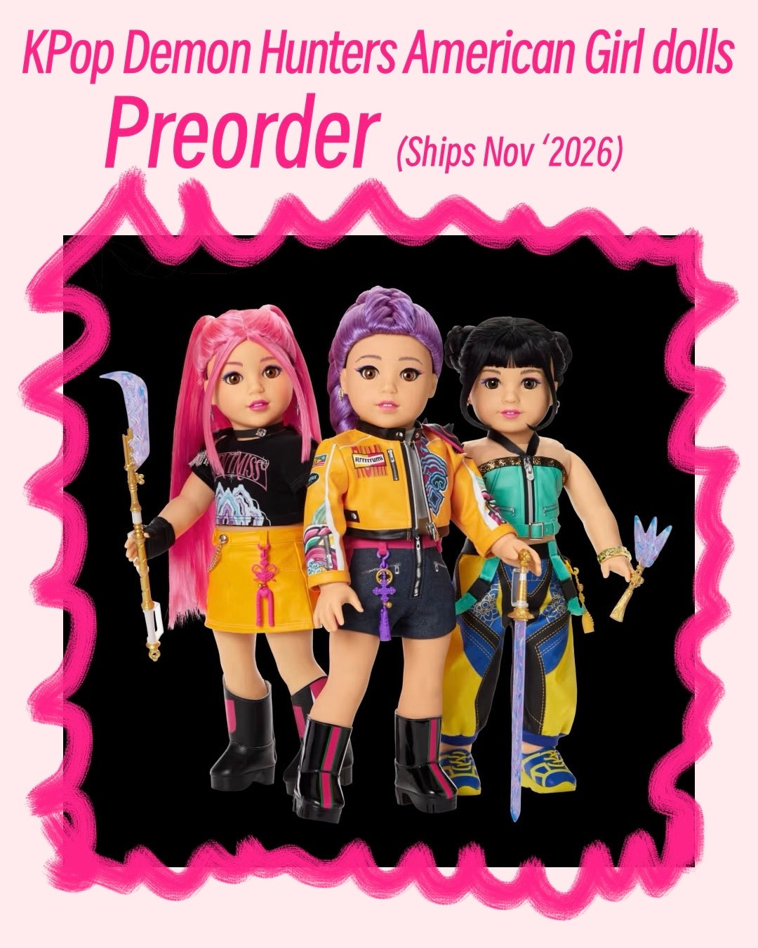 KPop Demon Hunters American Girl dolls available for preorder. Ships November 2026!

#LTKdayinmylife #LTKmomlife #LTKKids