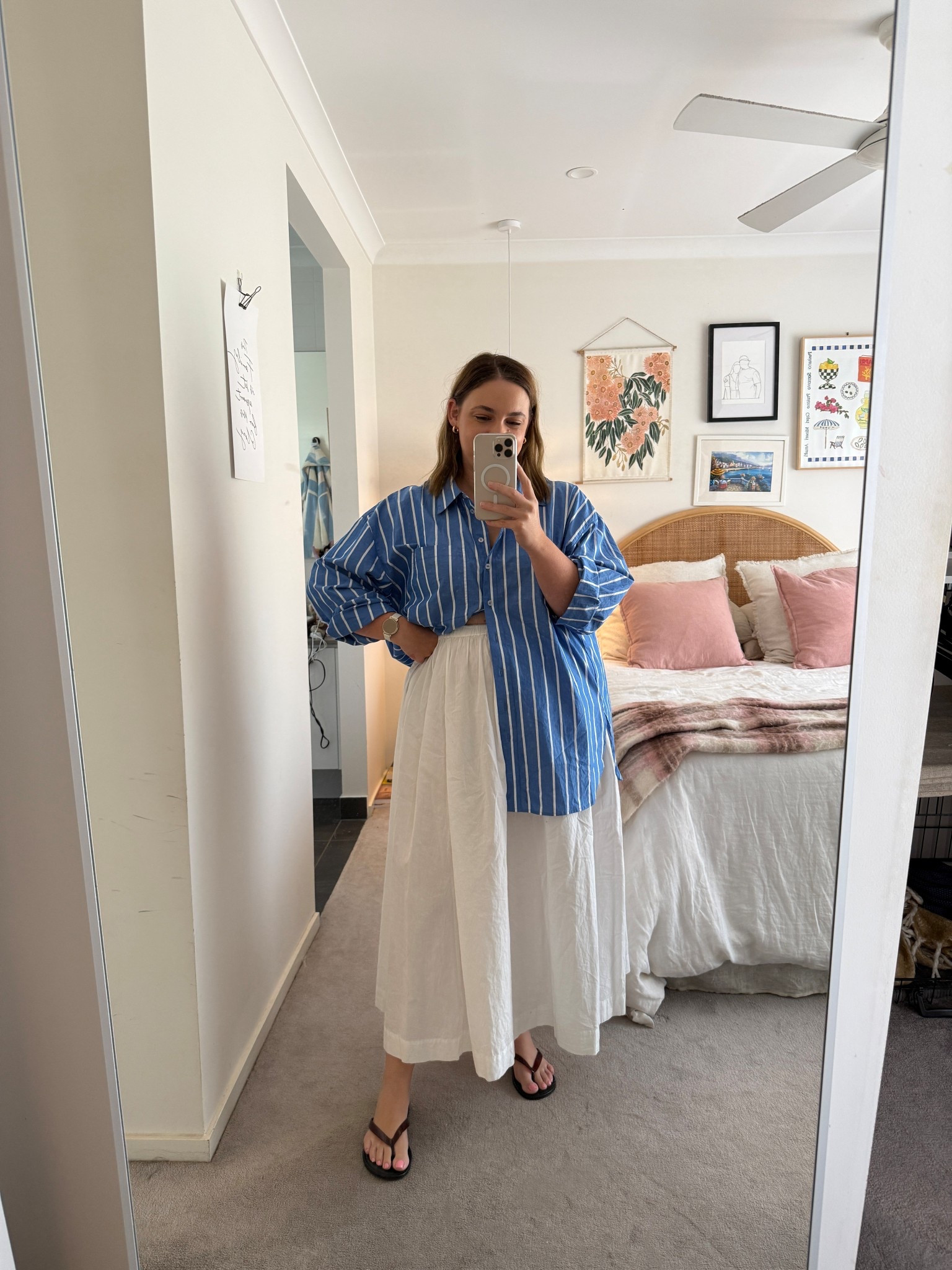 Decjuba oversized shirt - size L
Old cotton on skirt - similar linked
Betts jelly thongs

#LTKaustralia #LTKsummer