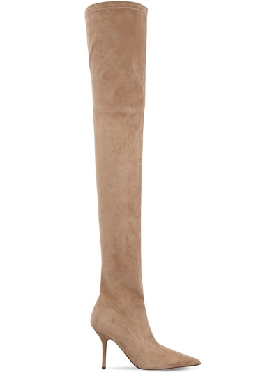 Paris Texas - 95mm mama suede over-the-knee boots - Beige | Luisaviaroma | Luisaviaroma