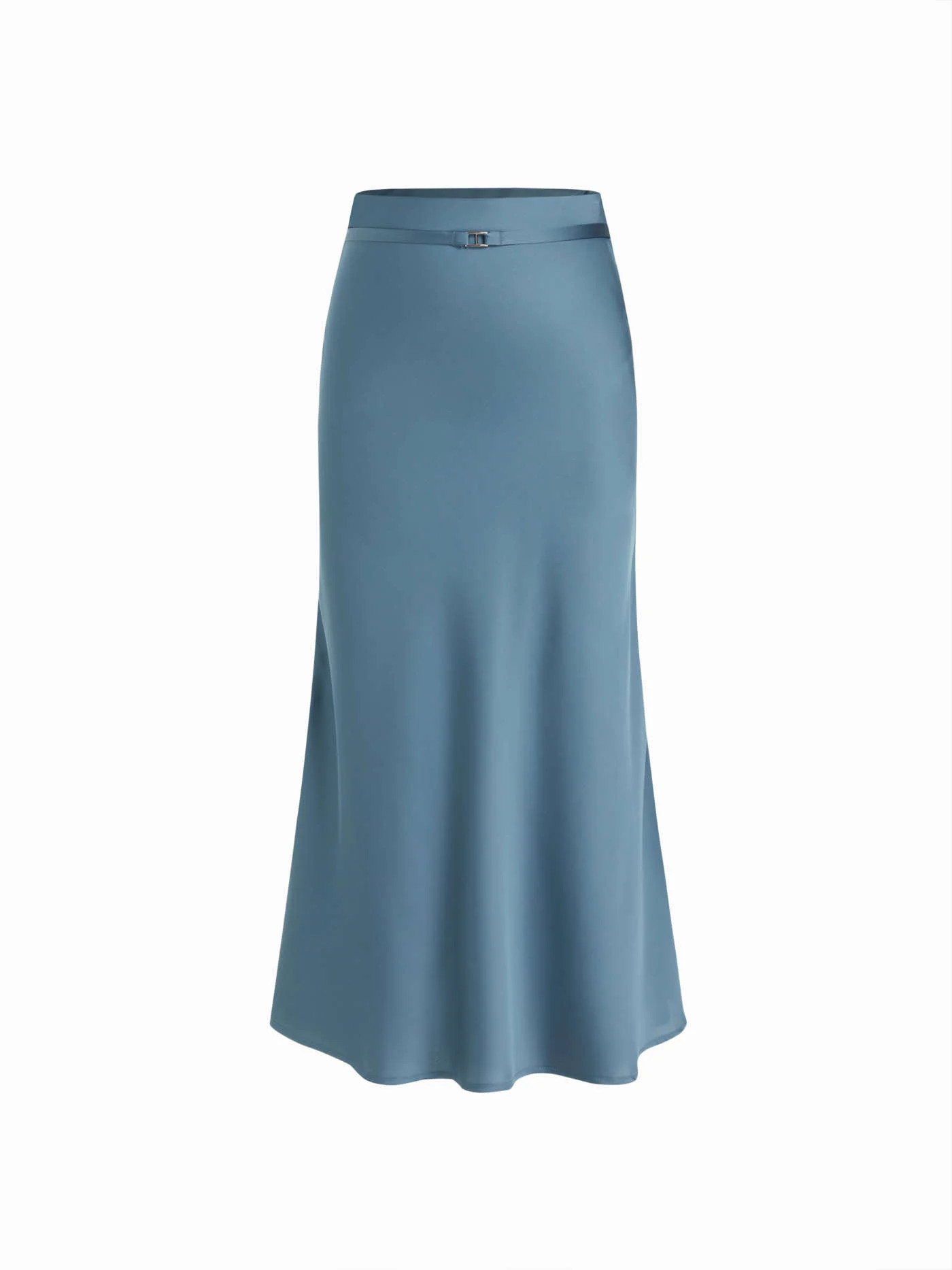 Satin Satin Low Rise Mermaid Maxi Skirt With Belt For Date Work | Cider