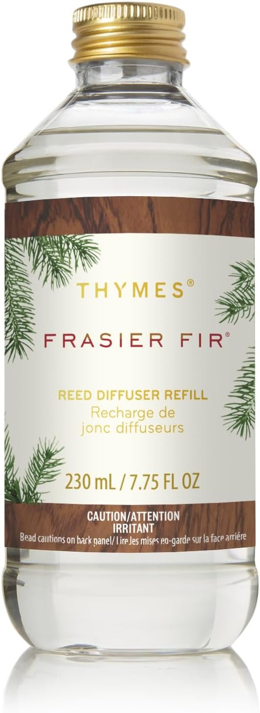 Thymes Reed Diffuser Oil Refill – Fragrance Oil for Diffuser Refill – Flameless Home Fragrance Products – Home Luxury Scents with Notes of Crisp Fir, Cedarwood & Sandalwood (Frasier Fir, 7.75 fl oz) | Amazon (US)