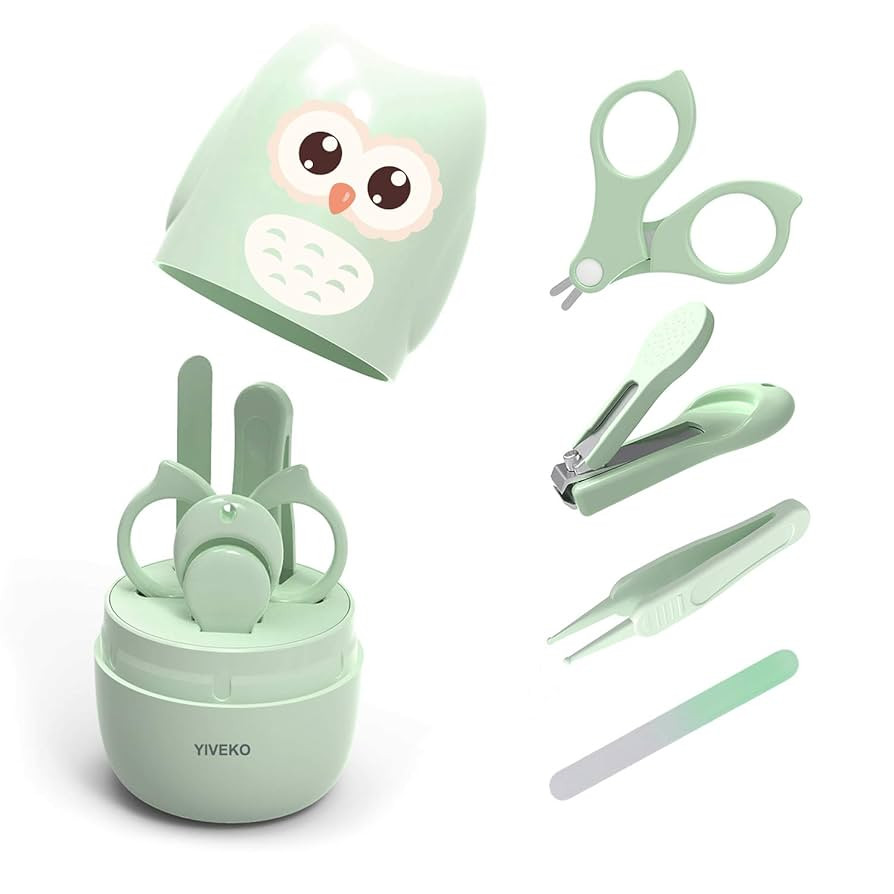 Baby Nail Kit, 4-in-1 Baby Nail Care Set with Cute Case, Baby Nail Clippers, Scissors, Nail File ... | Amazon (US)