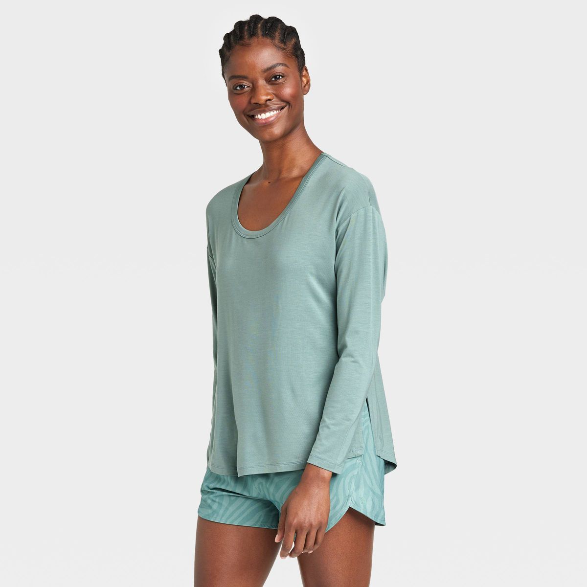 Women's Side Slit Long Sleeve Top - All in Motion™ | Target