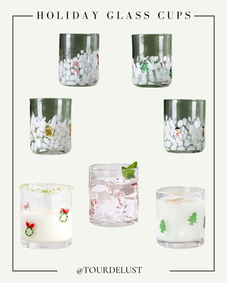 Holiday glass cups 

#LTKSeasonal #LTKhome #LTKHolidaySale