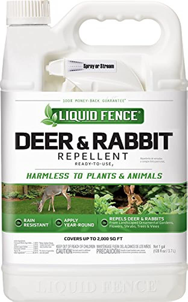 Liquid Fence Deer & Rabbit Repellent Ready-to-Use, 1-Gallon, 2-pack | Amazon (US)