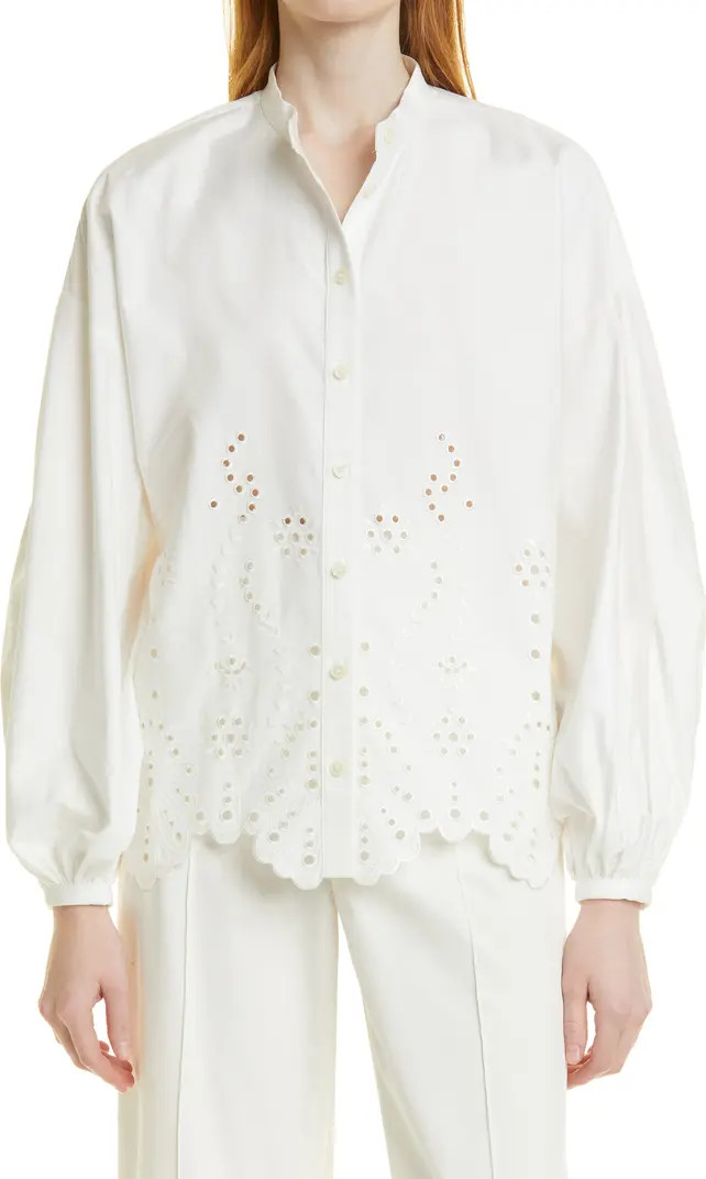Itala Eyelet Cotton Blouse | Nordstrom Canada