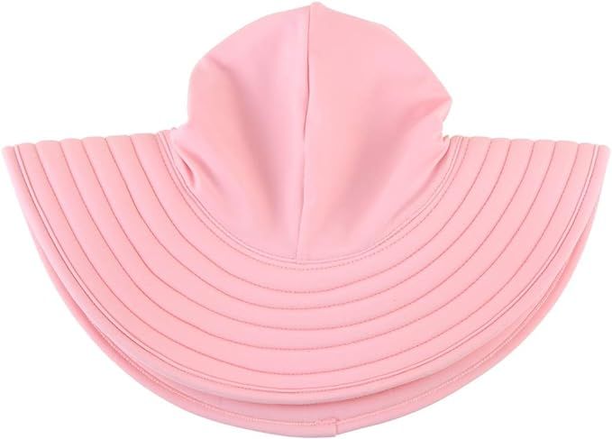 RuffleButts Baby/Toddler Girls UPF 50+ Sun Protective Wide Brim Swimwear Sun Hat | Amazon (US)