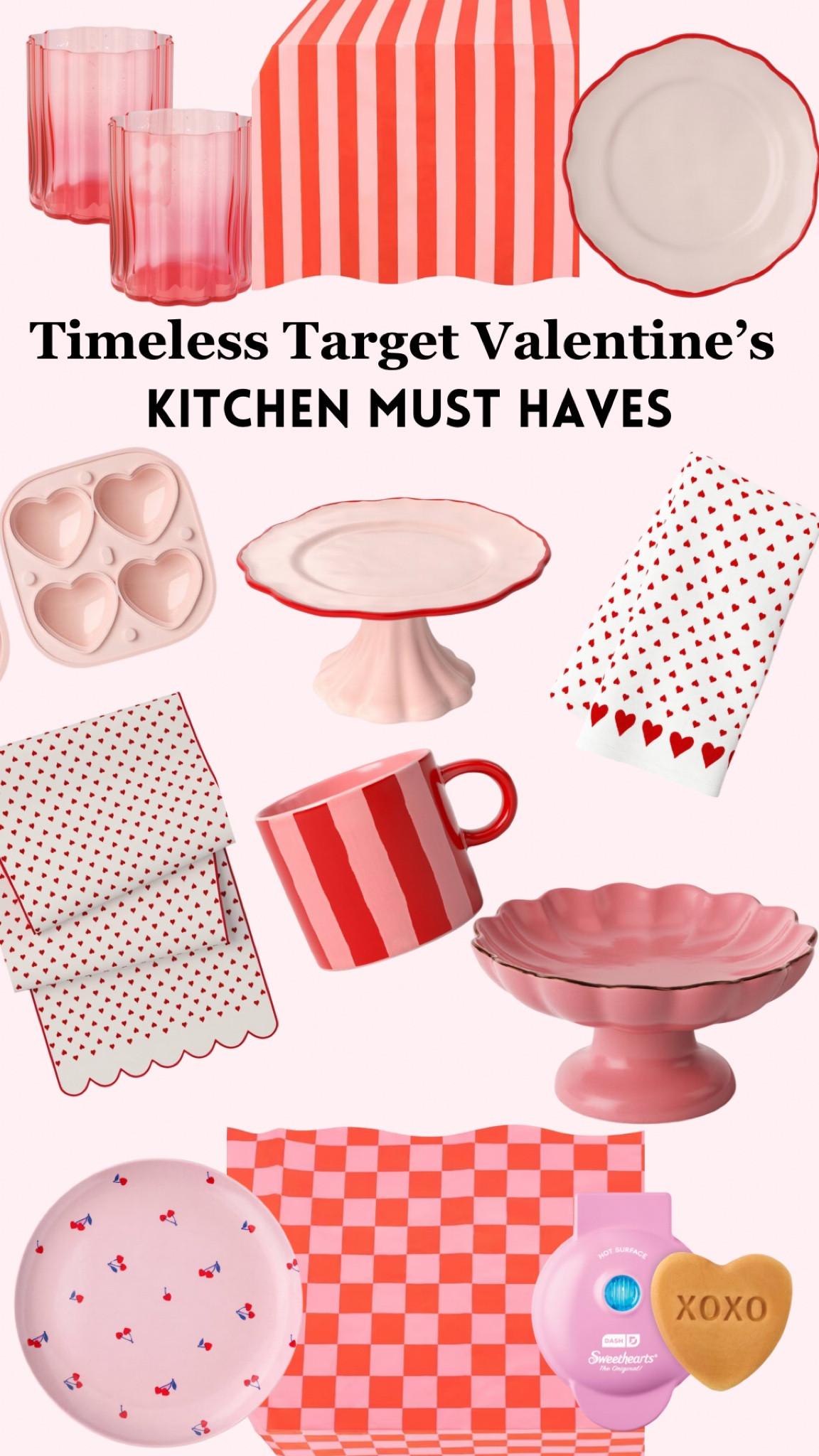 Hosting a Valentine’s Day Party? We’ve got you covered! Deck your kitchen for Valentine’s Day with these darling and timeless red & pink kitchen essentials! An added bonus is most of these kitchen goods will work for Christmas too! Galentine’s goods, Valentine’s party goods or just a happy kitchen! 

#LTKSeasonal #LTKHome #LTKFindsUnder50