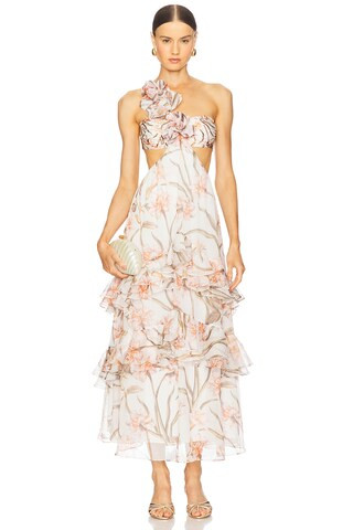 PatBO Botanic Retro Flower Applique Beach Dress in Off White from Revolve.com | Revolve Clothing (Global)