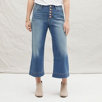 a.n.a Womens High Rise Wide Leg Cropped Jean | JCPenney