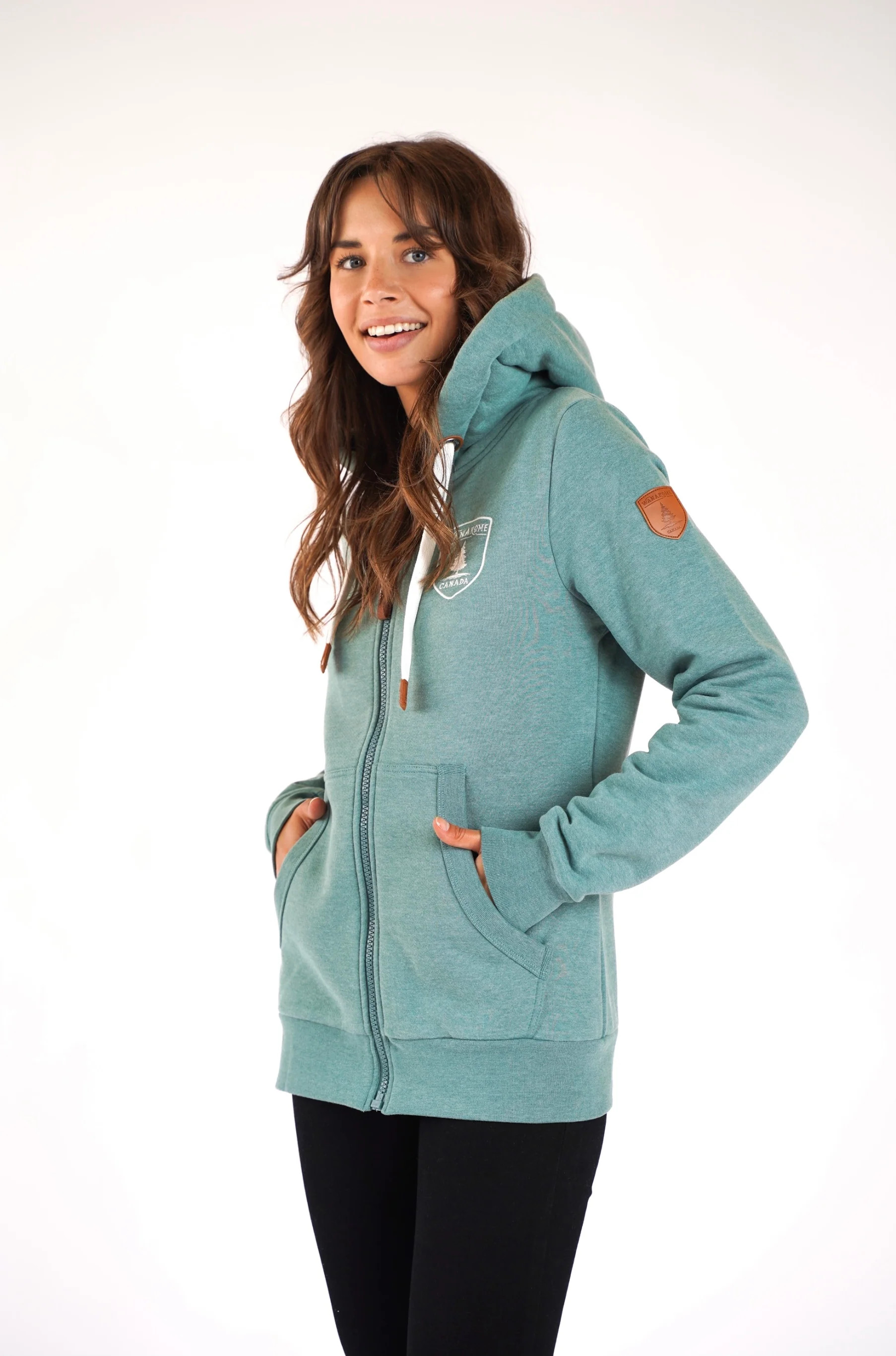 Alina Sage Full-Zip Hoodie | Wanakome