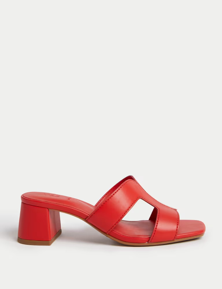 Wide Fit Block Heel Mules | Marks & Spencer (UK)