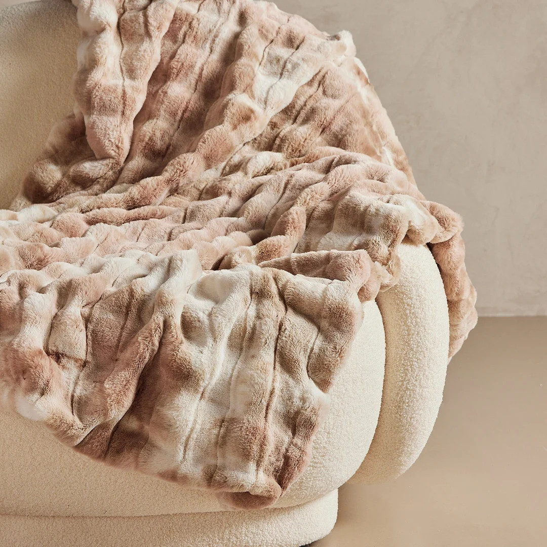 Faux Rabbit Fur Throw Blanket in Luxury Plush, 50x60, Super Soft, Thick and Warm an Elegant, Deco... | Etsy (US)