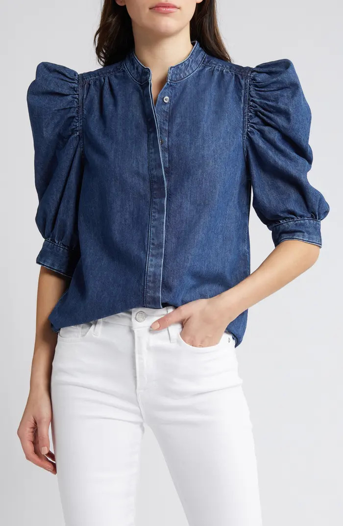 Gillian Puff Sleeve Denim Shirt | Nordstrom