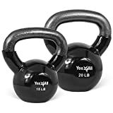 Yes4All Combo Special: Vinyl Coated Kettlebell Weight Sets – Weight Available: 5, 10, 15, 20, 25, 30 | Amazon (US)