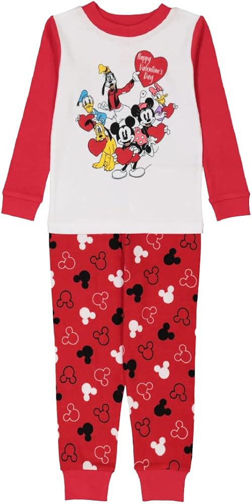 Disney Unisex Kids' 2-piece Snug-fit Cotton Holiday Matching Pajama Set, Soft & Cute for Kids | Amazon (US)