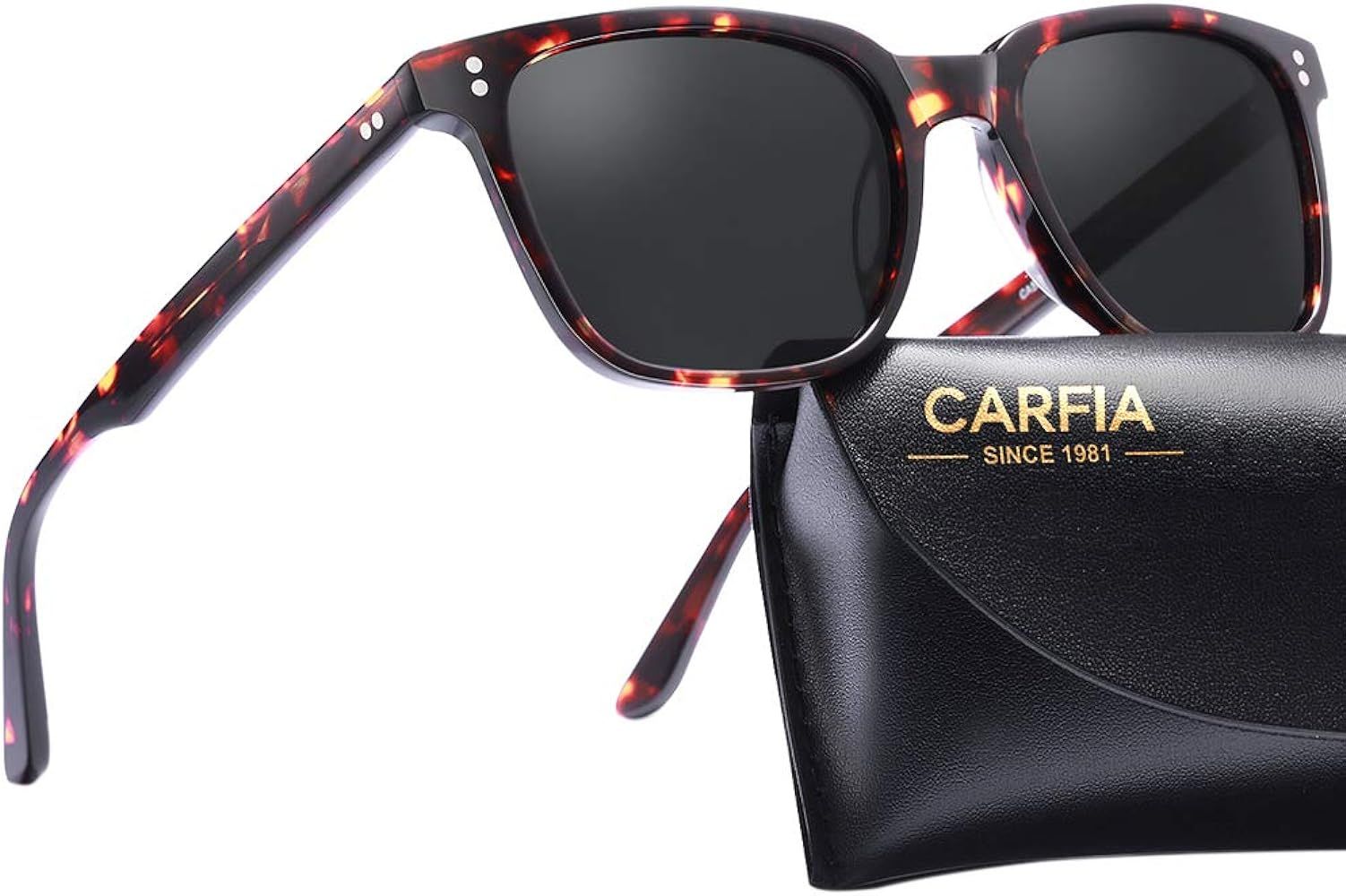 Carfia Chic Retro Polarized Sunglasses for Women UV400 Protection Hand-Crafted Acetate Frame CA5354 | Amazon (US)