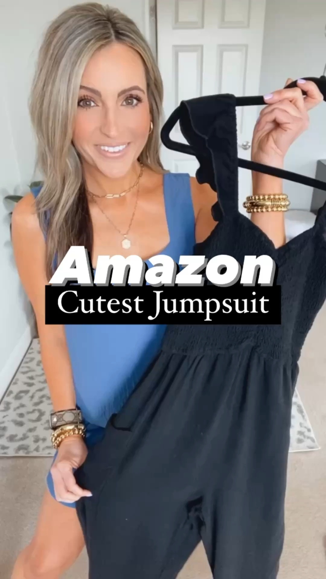 50% off! Expires 3/3/26.
Code: ESGOZFPG
This is the cutest jumpsuit! Love the flutter sleeve and the smocking. It's a naturally cropped fit. I'm 5'5" and has adjustable straps

#LTKstyletip #LTKVideo #LTKsalealert