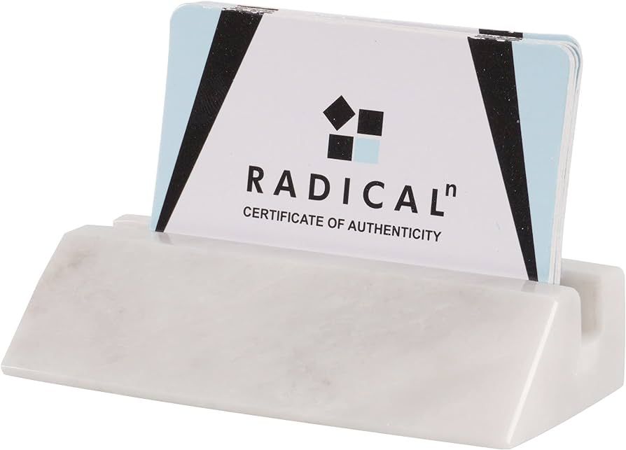 Radicaln Business Card Holder White Handmade Marble Office Desk Card Organizer - Gift Cards, Debi... | Amazon (US)