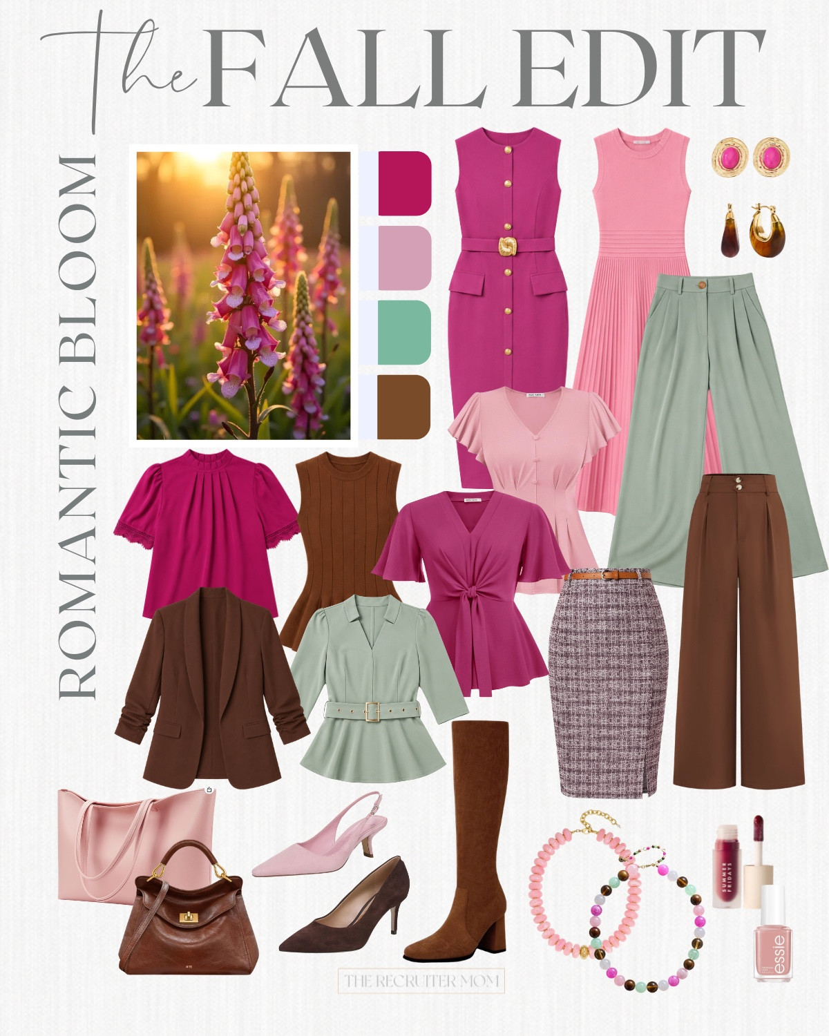 These berry, sage and brown combo is showing up everywhere this fall. Check out my favorite fall essentials to mix and match these shades. These versatile pieces will keep you looking stylish all season long. #fallfashion #workwear

#LTKSeasonal #LTKWorkwear #LTKOver40