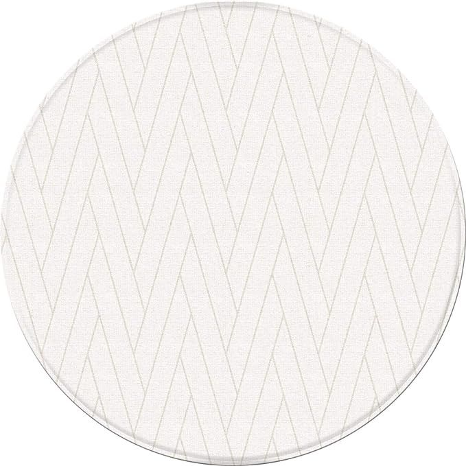 Parklon Pure Soft Round Mat Double Herringbone/Macaroon (54.3 x 54.3 x 0.47 in.) | Amazon (US)
