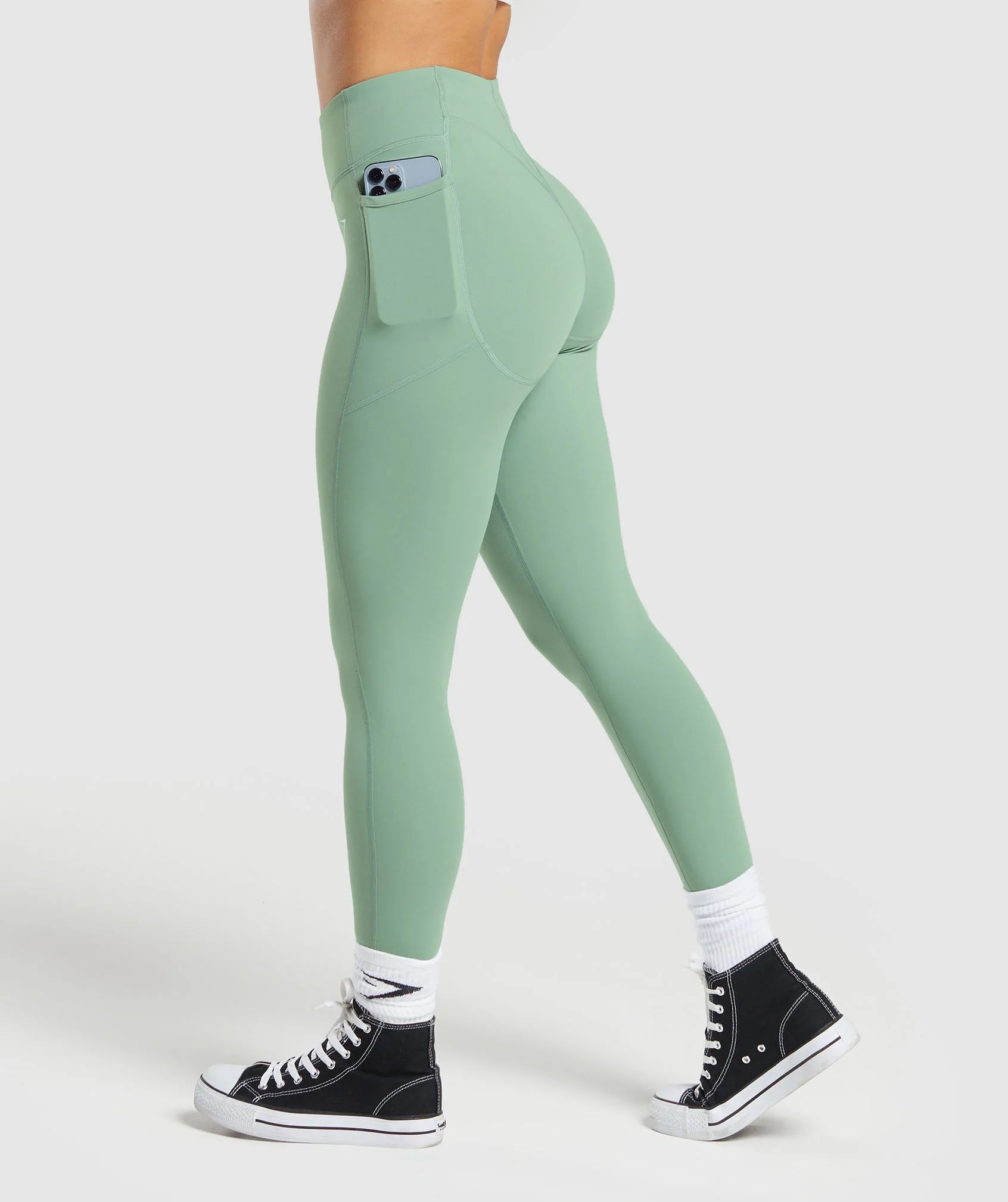 Gymshark Lifting Pocket Leggings - Dollar Green | Gymshark US