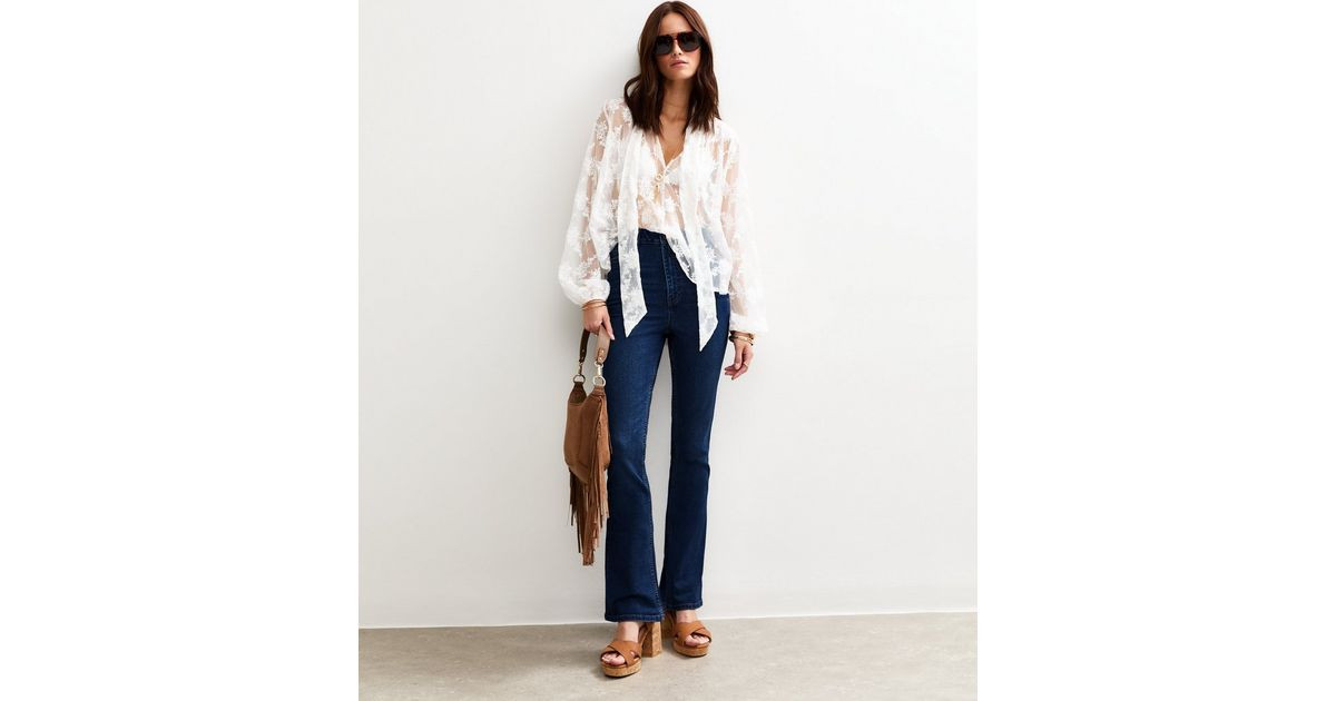 Dark Blue Waist Enhance Quinn Bootcut Jeans
						
						Add to Saved Items
						Remove from Sav... | New Look (UK)