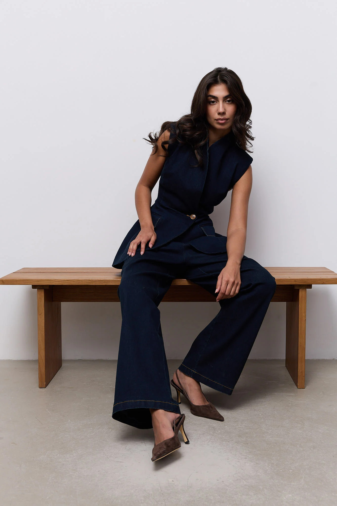 Denim Wide Leg Trousers | Odd Muse