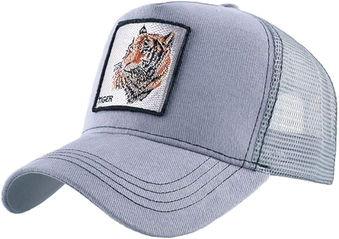 Unisex Animal Mesh Trucker Hat Strapback Square Patch Baseball Caps | Amazon (US)