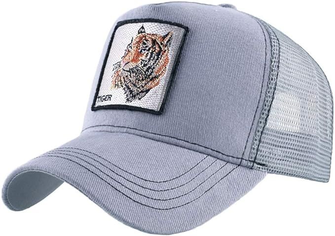 Unisex Animal Mesh Trucker Hat Strapback Square Patch Baseball Caps | Amazon (US)