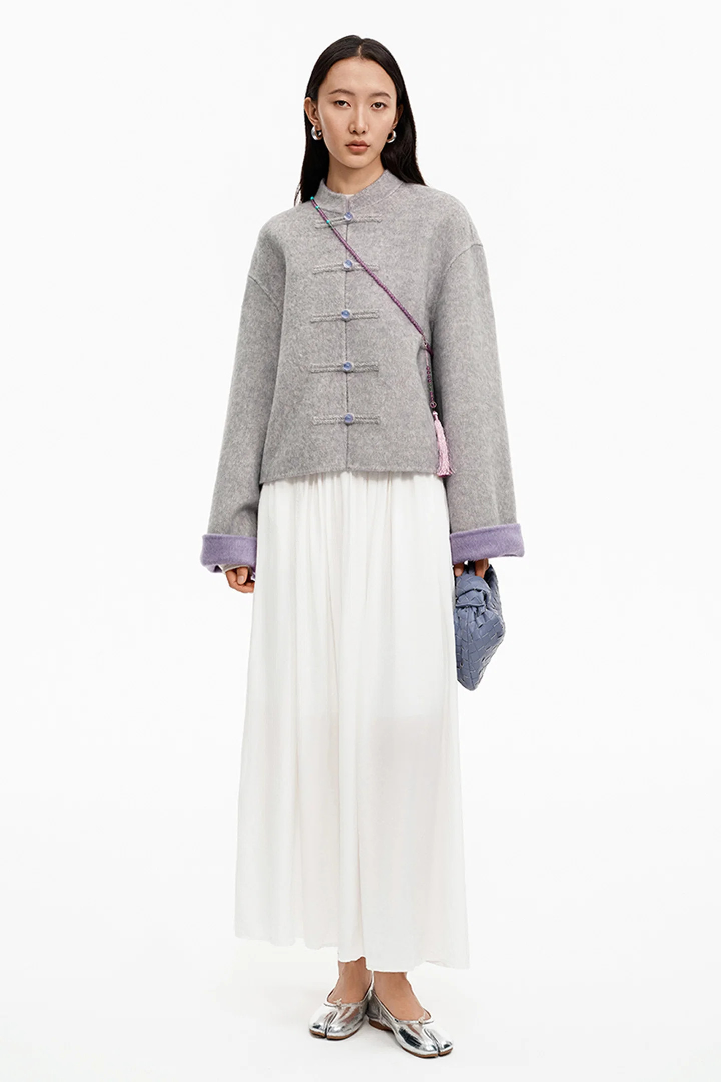 SELFWHO Sheep Wool Chinese Style Button Coat | SELFWHO