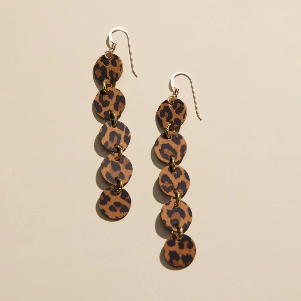 Spotted Leopard Sylvie | Nickel and Suede