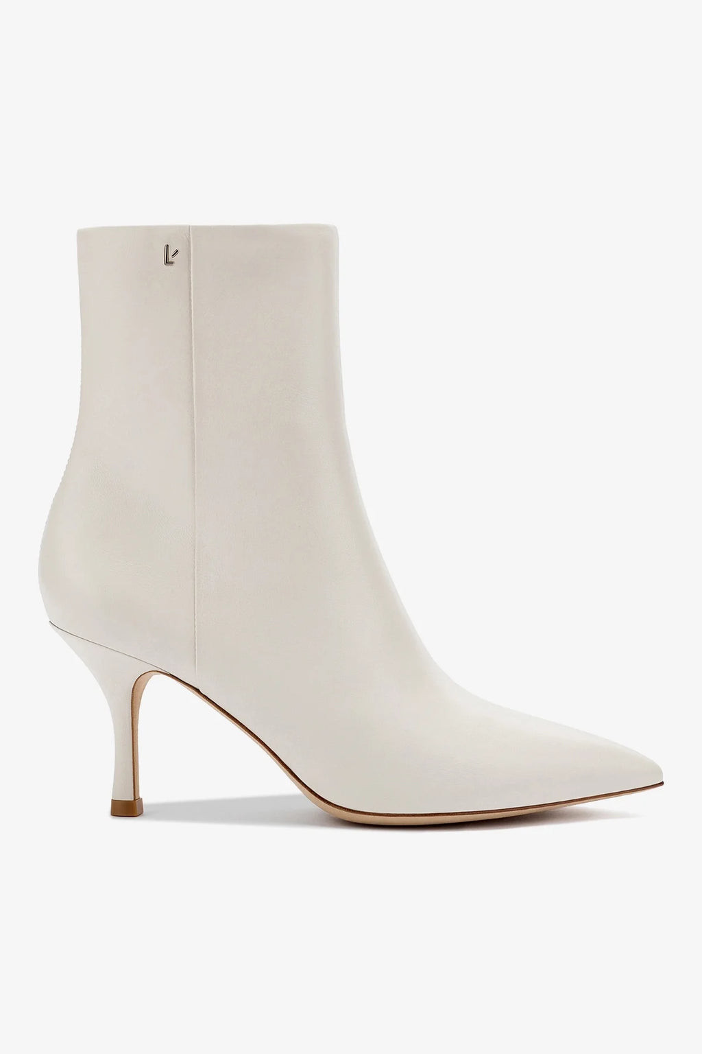 Mini Kate Boot In Ivory Leather | Larroude