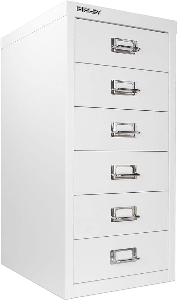 Bisley 6-Drawer Steel MultiDrawer Cabinet - Traffic White | Amazon (US)