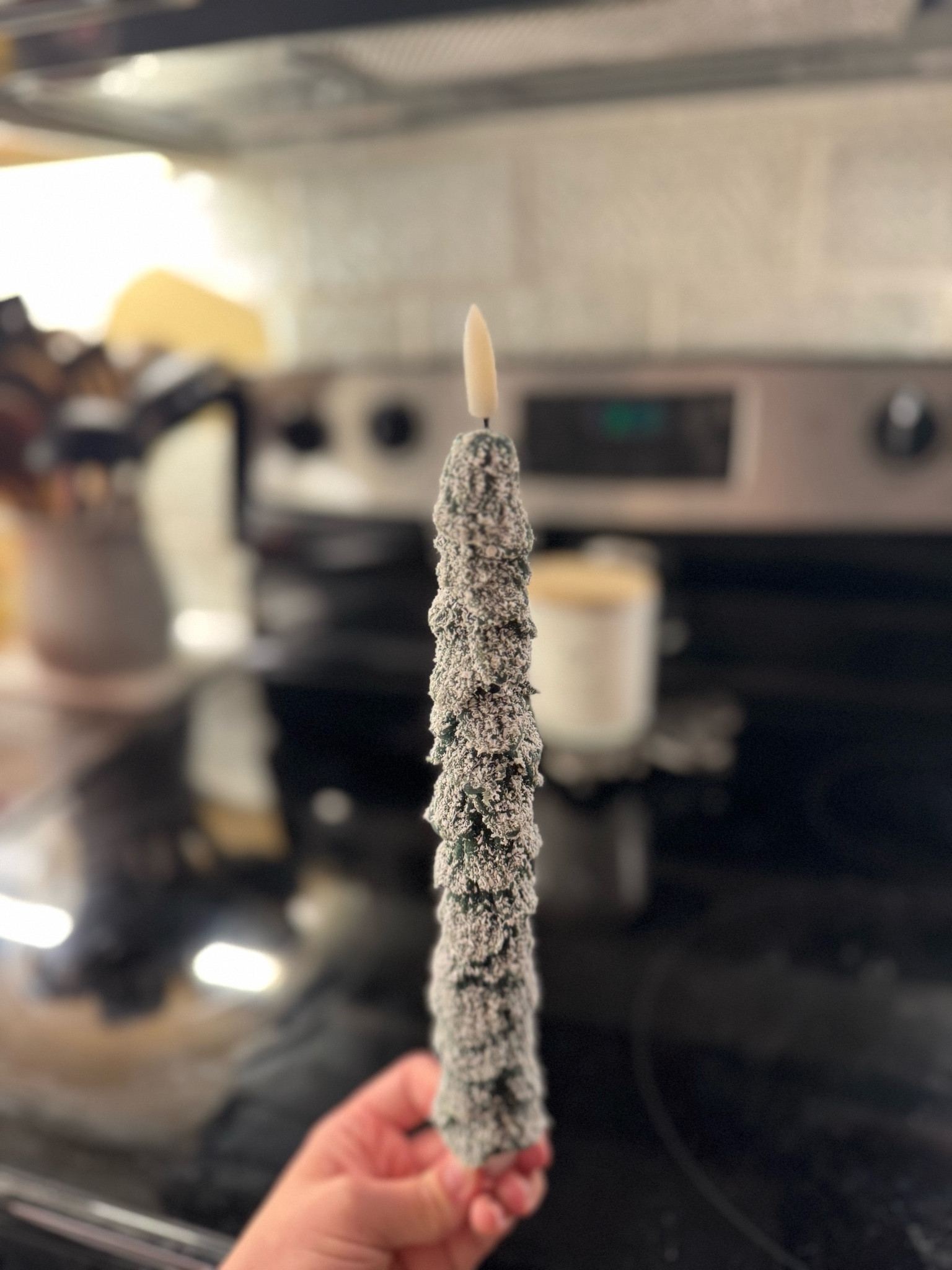 The cutest pottery barn style taper candles! #christmascandle #flamelessLED #christmastreecandle

#LTKHome #LTKHoliday #LTKSeasonal
