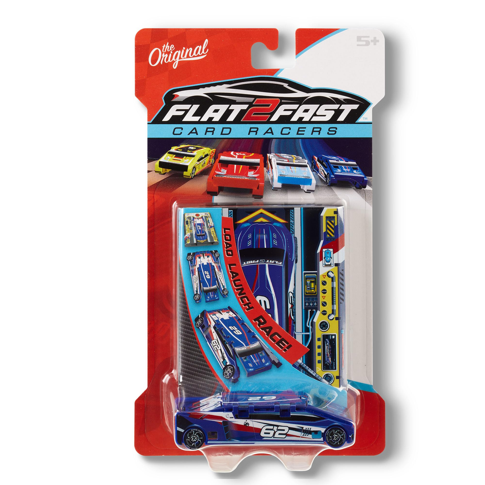 Blue 62 Card Racer | Load, Launch, Race - Pocket-Sized Racecar Toy Ages 5 and up (Sold Each) | Amazon (US)