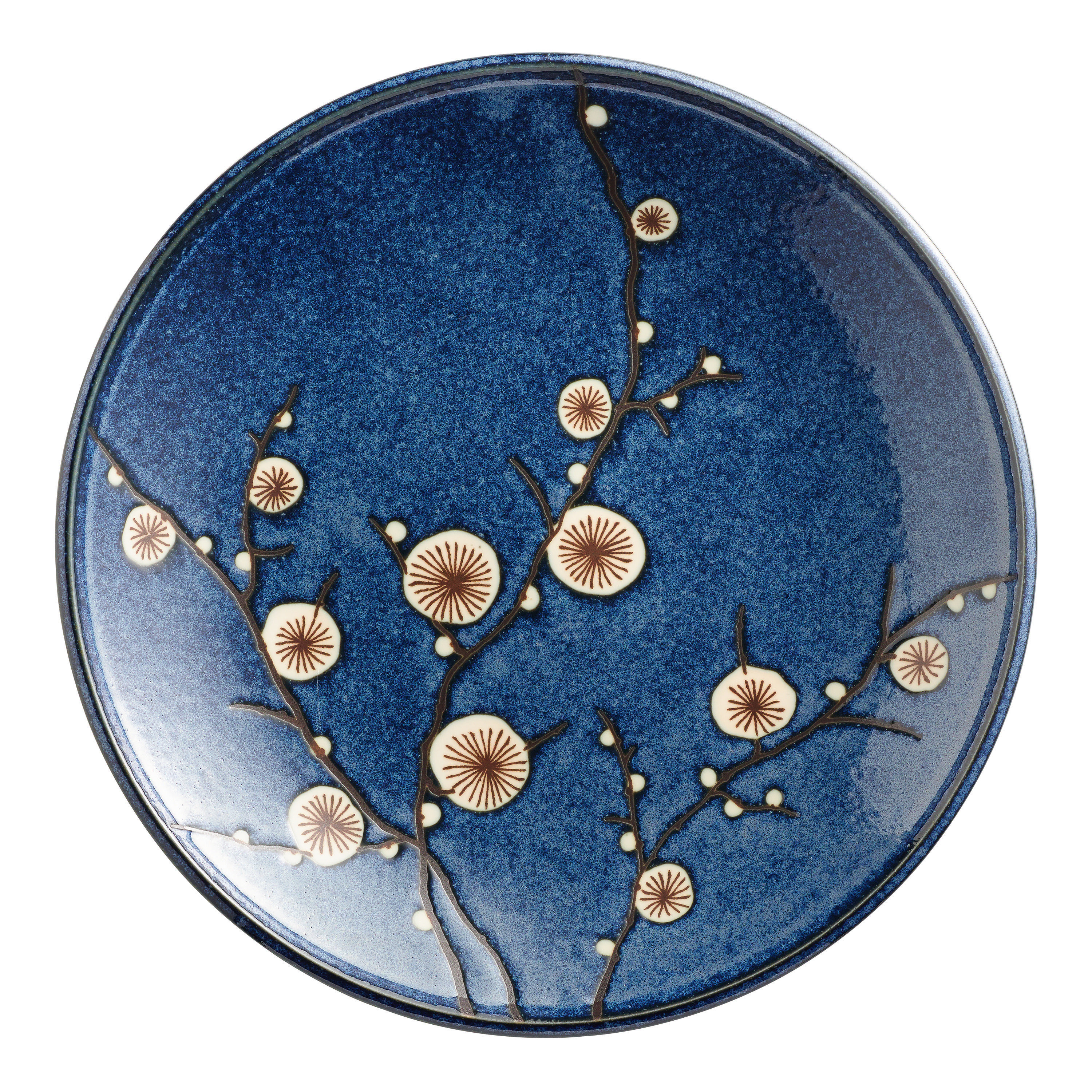 Cherry Blossom Blue Porcelain Dinner Plate Set Of 6 | World Market