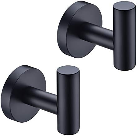 Hoooh Matte Black Towel Hook, SUS 304 Stainless Steel Coat/Robe Clothes Hook for Bath Kitchen Gar... | Amazon (US)