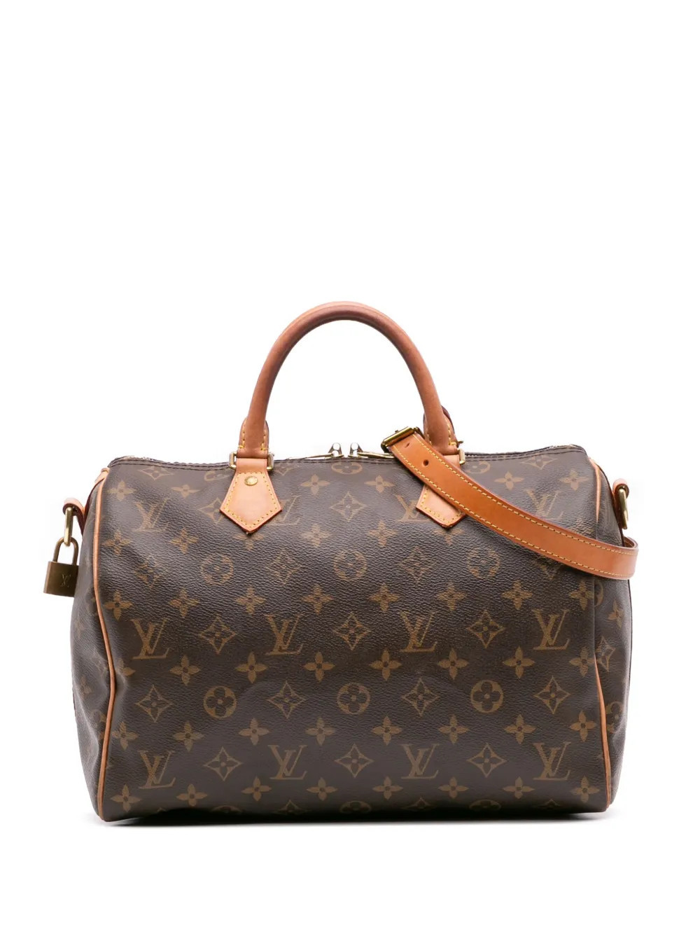 Louis Vuitton Pre-Owned 2020 Monogram Speedy Bandouliere 30 satchel - Brown | Farfetch Global