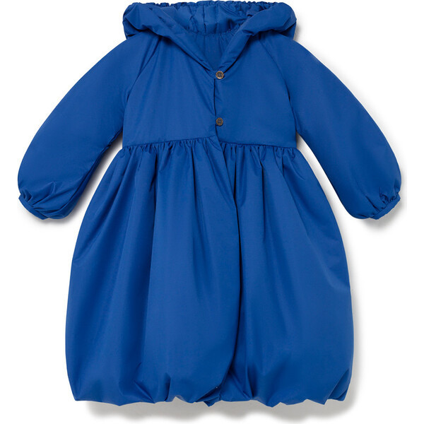 Quilted Street Balloon Coat, Blue Klein | Maisonette